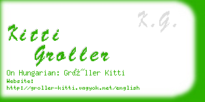 kitti groller business card